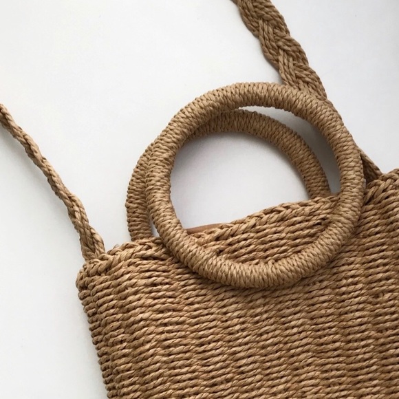 The Whitney Woven Bag - Handwoven Rattan Purse - Picture 4 of 5